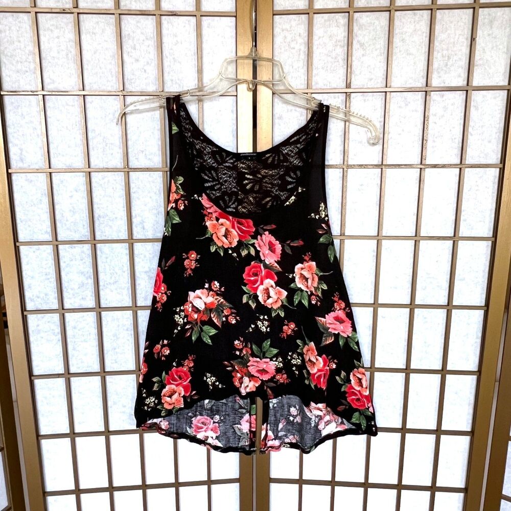 Flower-y Flow-y Sleeveless Top with Crochet/Lace Racerback-Forever 21 - S